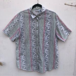 Floral print button down shirt